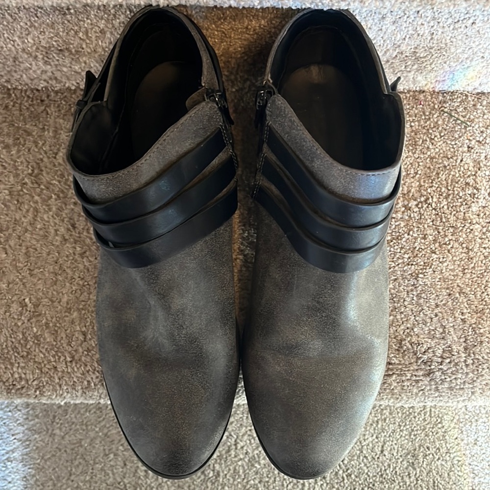 Zip up ankle boots